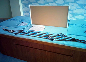 全体に敷かれたスタイロフォーム